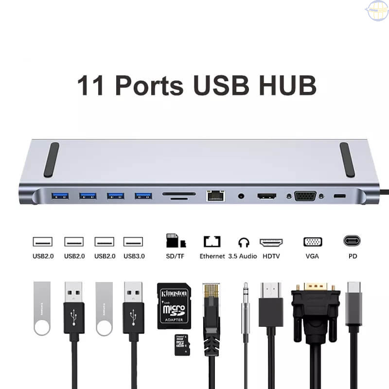 Adaptateur HUB multi-réseau 11 en 1