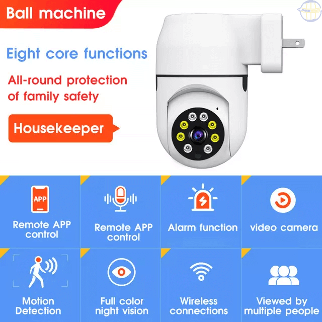 Caméra de Surveillance HD PTZ IP Wifi Cloud intelligente