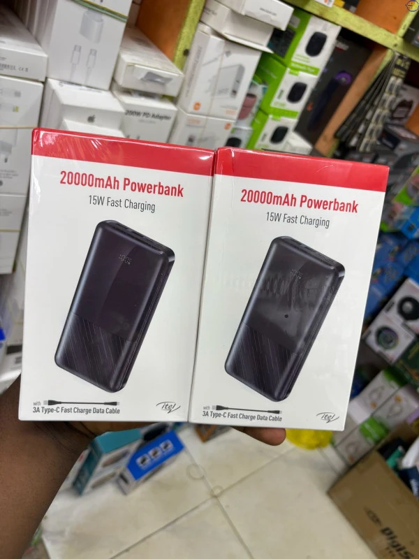 Itel 20 000 mAh : Batterie Externe, Charge Rapide 15W power bank