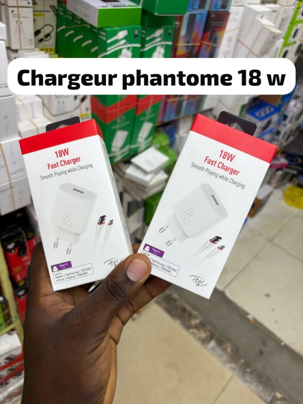 Itel 18W : Chargeur Rapide, Charge Efficace